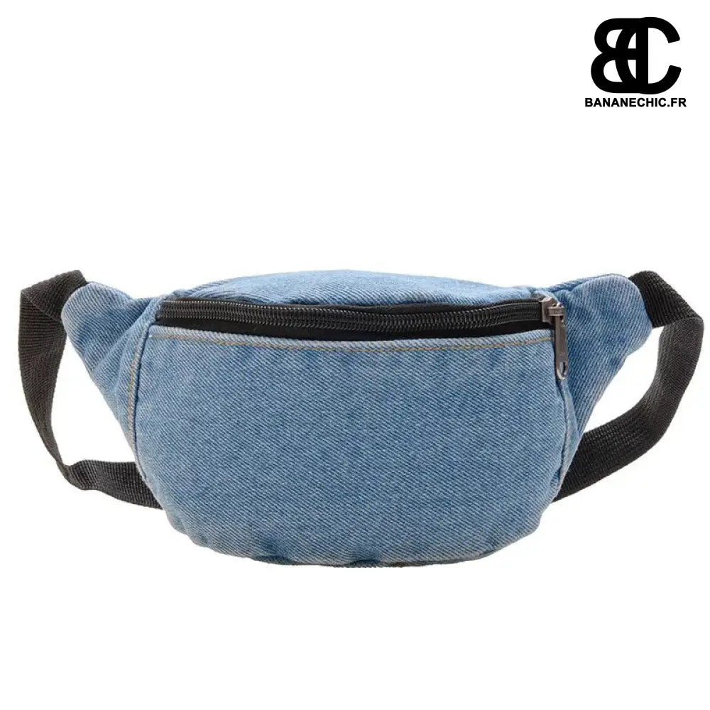 Sac bandoulière denim enfant - Light Blue - banane - Banane