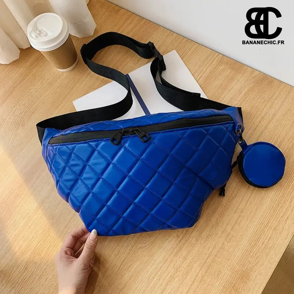 Sac bandoulière femme oversize XXL - Bleu - banane - Banane