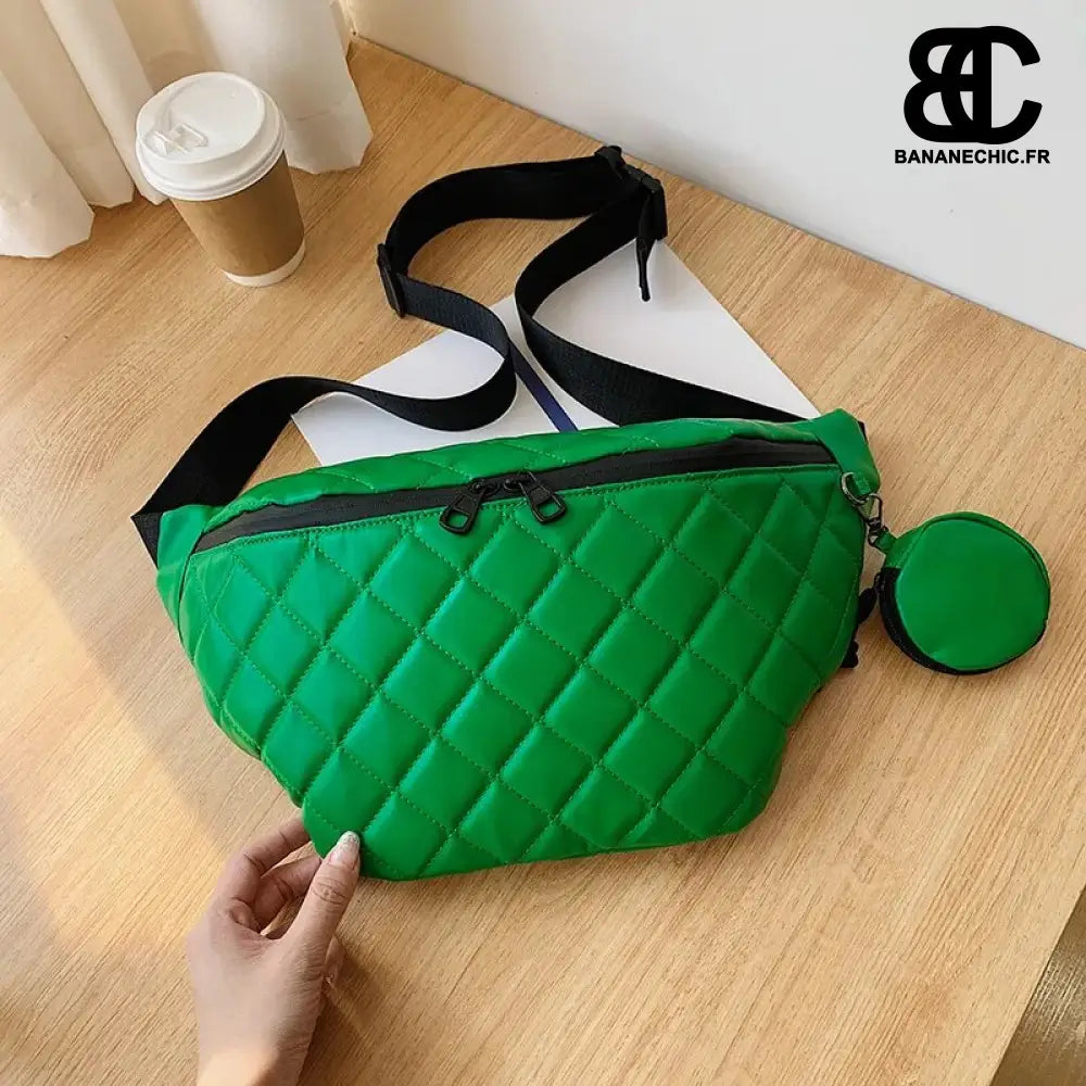 Sac bandoulière femme oversize XXL - Vert - banane - Banane