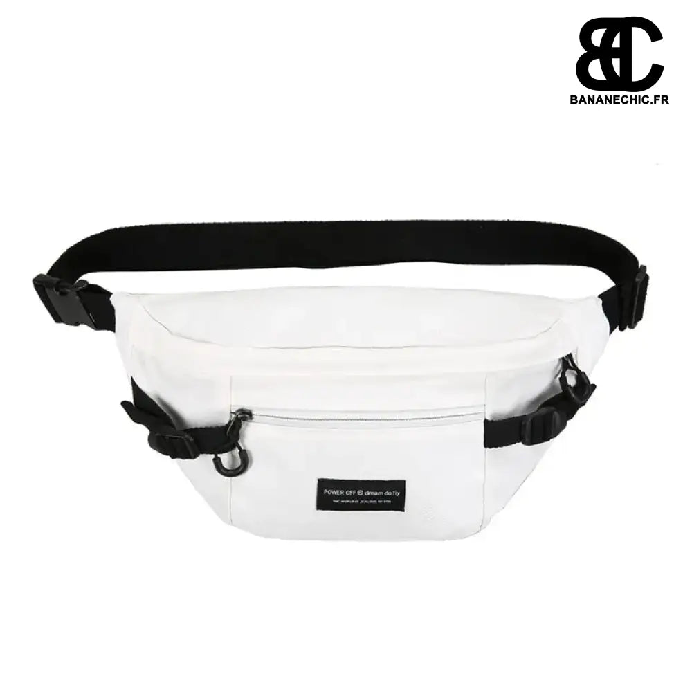 Sac bandoulière noir oversize - White - banane - Banane Chic