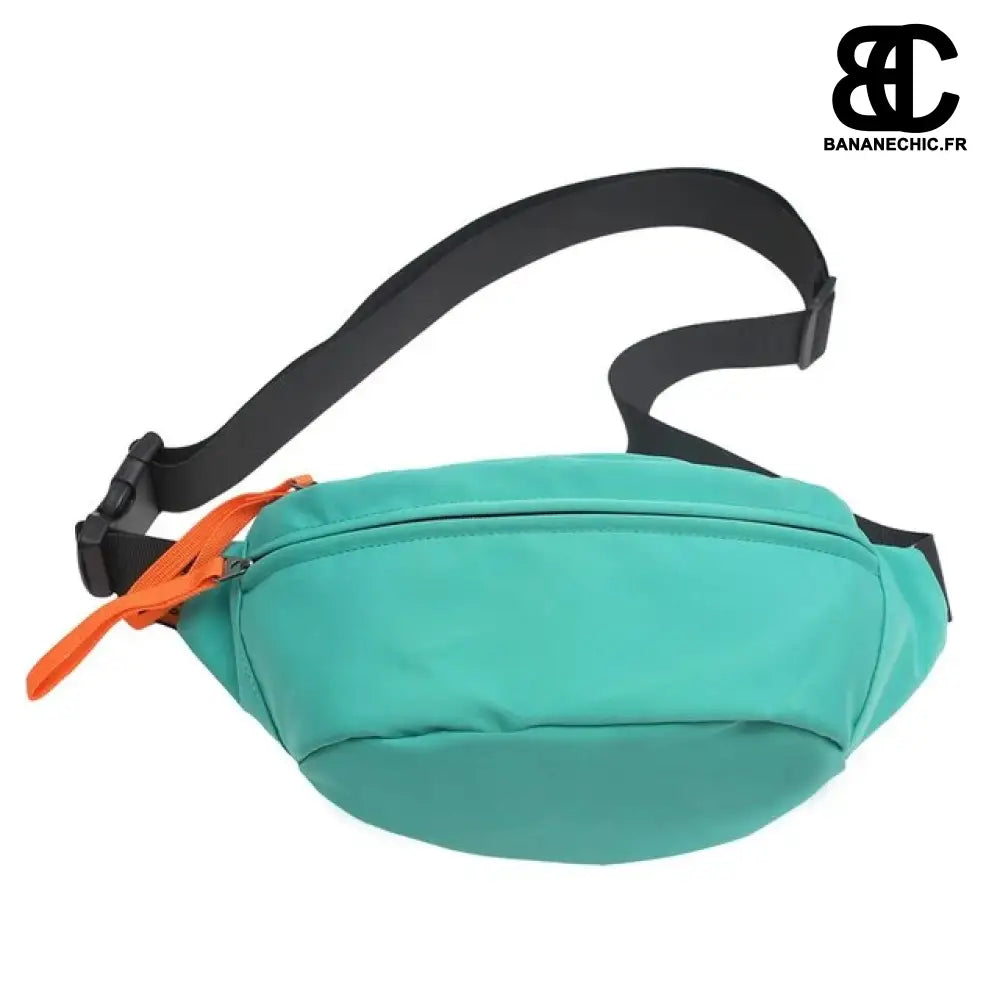 Sac bandoulière oversize noir cuir - Green - banane - Banane