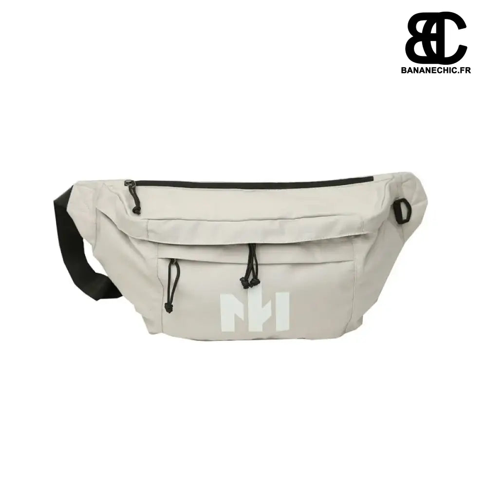 Sac bandoulière rouge oversize en cuir - banane - Banane