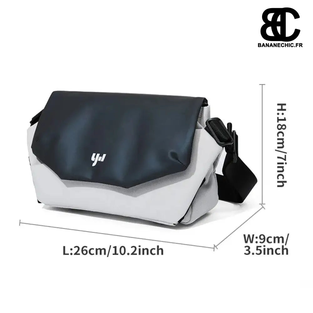 Sac bandoulière souple oversize noir. - M-9.7inch IPad-G -