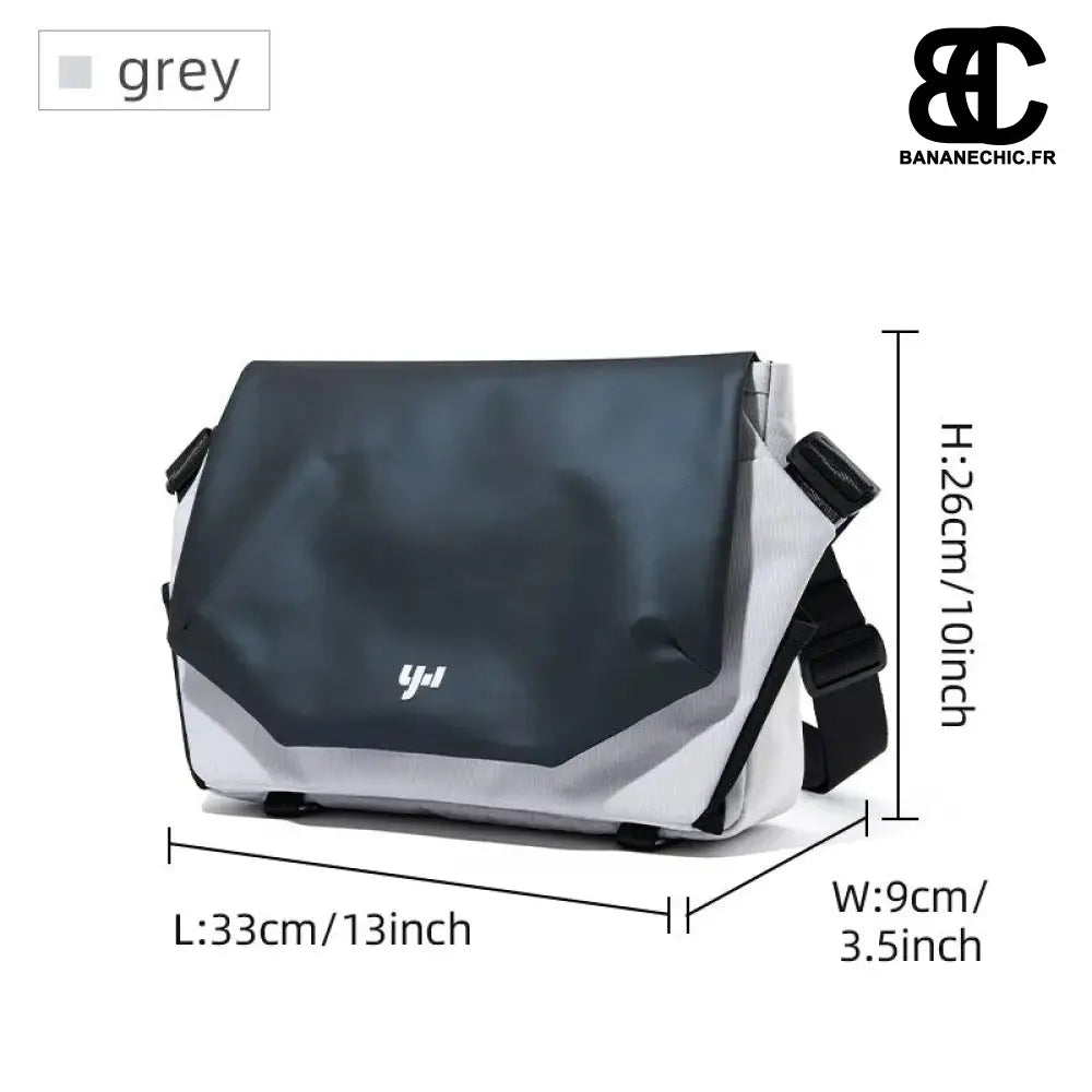 Sac bandoulière souple oversize noir. - L-12.9inch IPad-G -