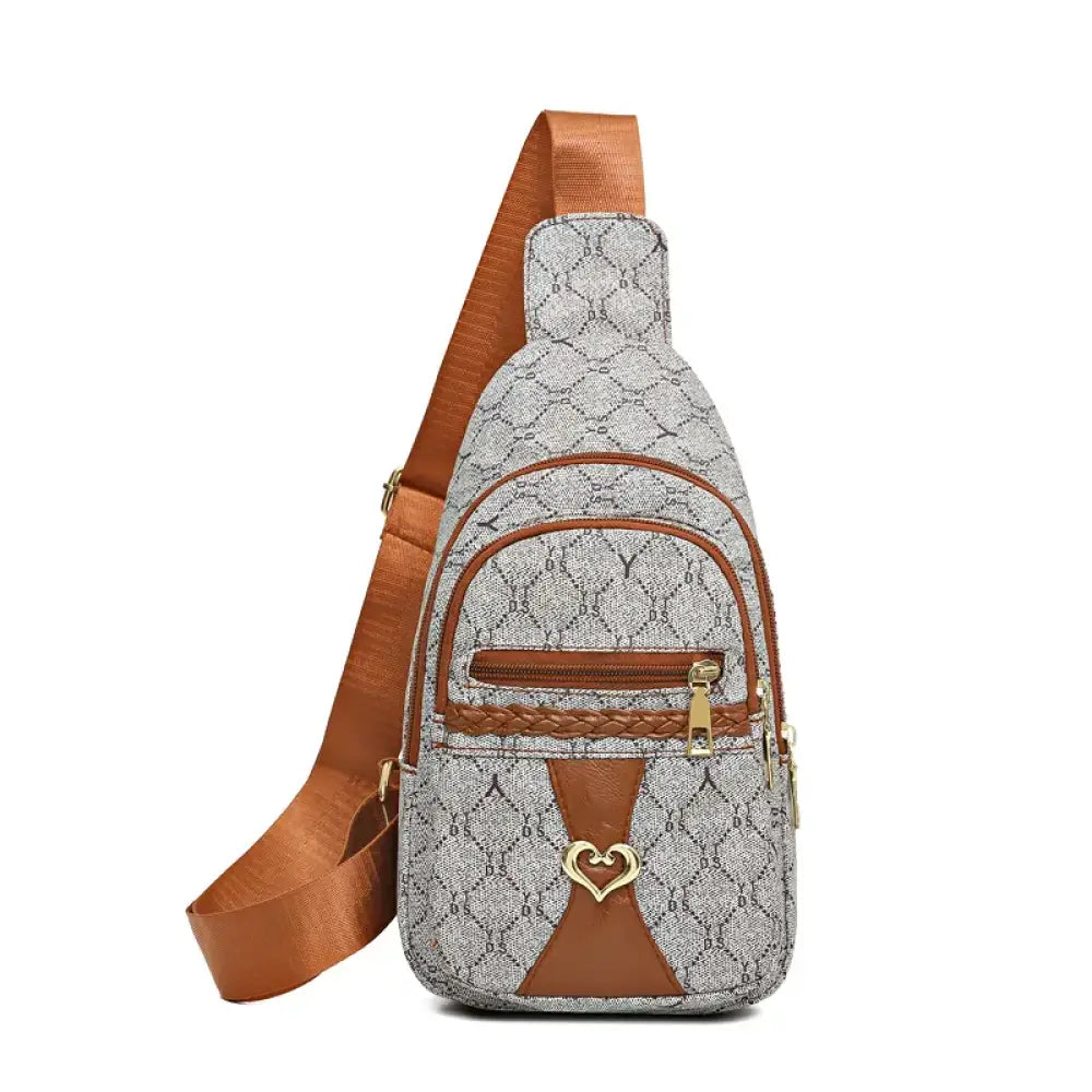 Sac bandoulière tissu chic femme - Auburn - banane - Banane