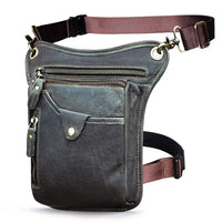 Sac de jambe homme moto en cuir - Sac de jambe homme moto en cuir