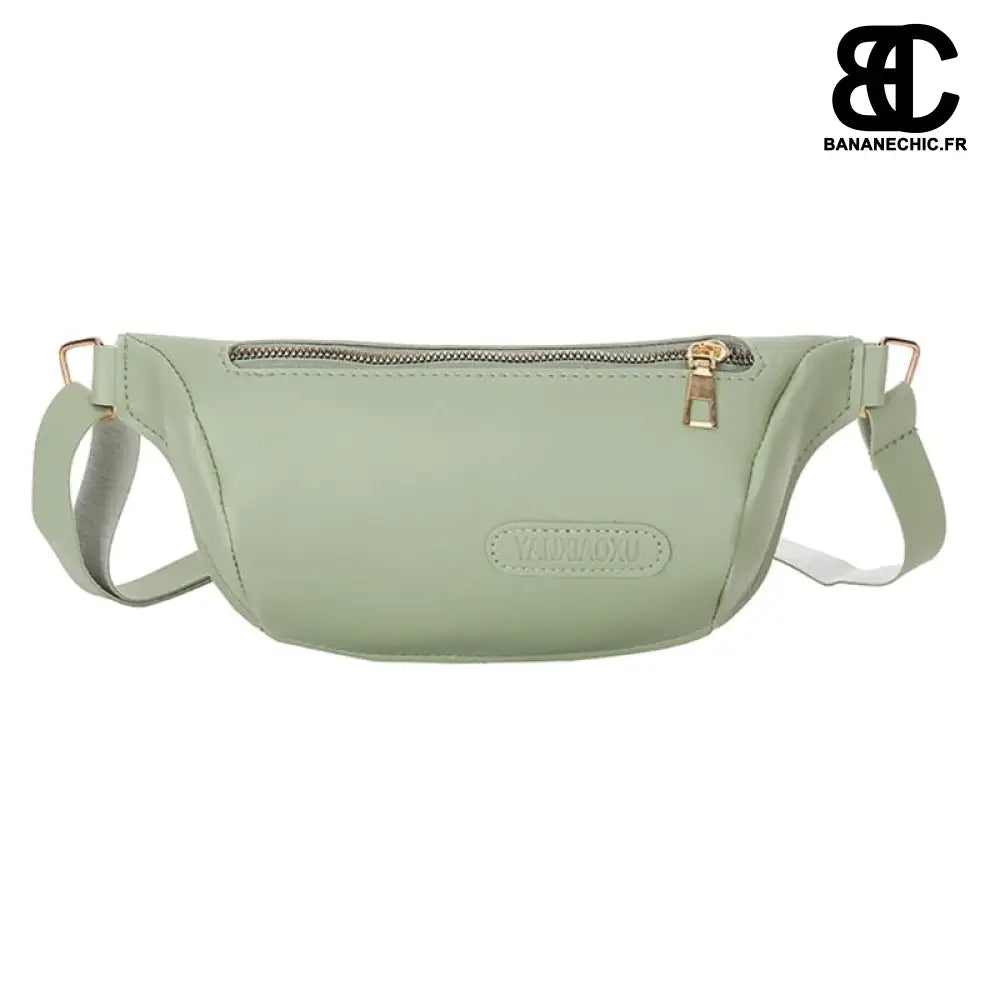 Sac Femme Banane Simili Cuir - Sauge - Sac Banane - Banane