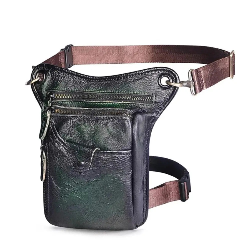 Sac jambe moto noir moderne - Gris / Vert - banane - Banane
