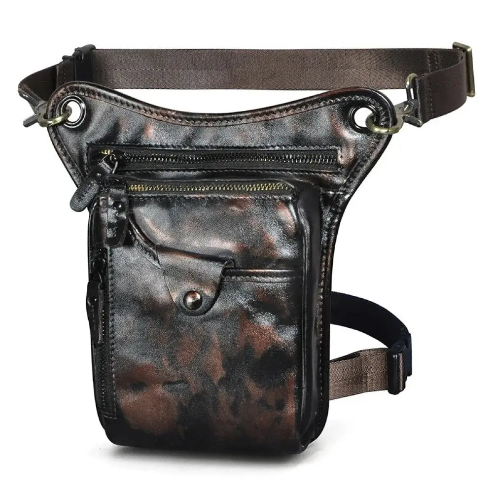 Sac jambe noir homme moto - Café - banane - Banane Chic ™