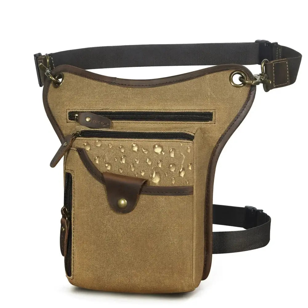 Sac kaki waterproof moto jambe - Marron - banane - Banane