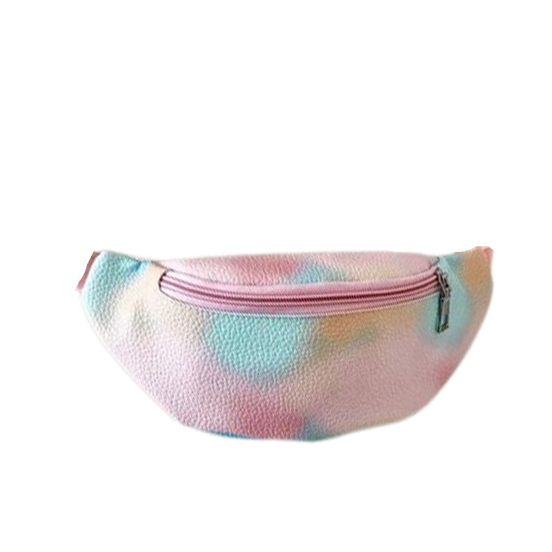 Sac banane enfant bleu sportswear, style urbain polyvalent