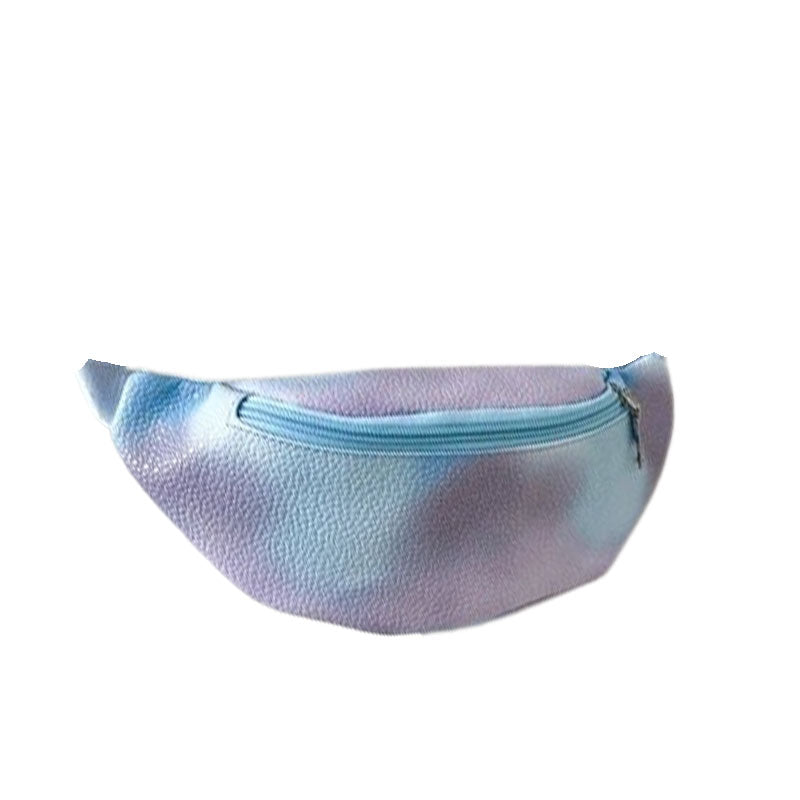 Sac banane enfant bleu sportswear, style urbain polyvalent