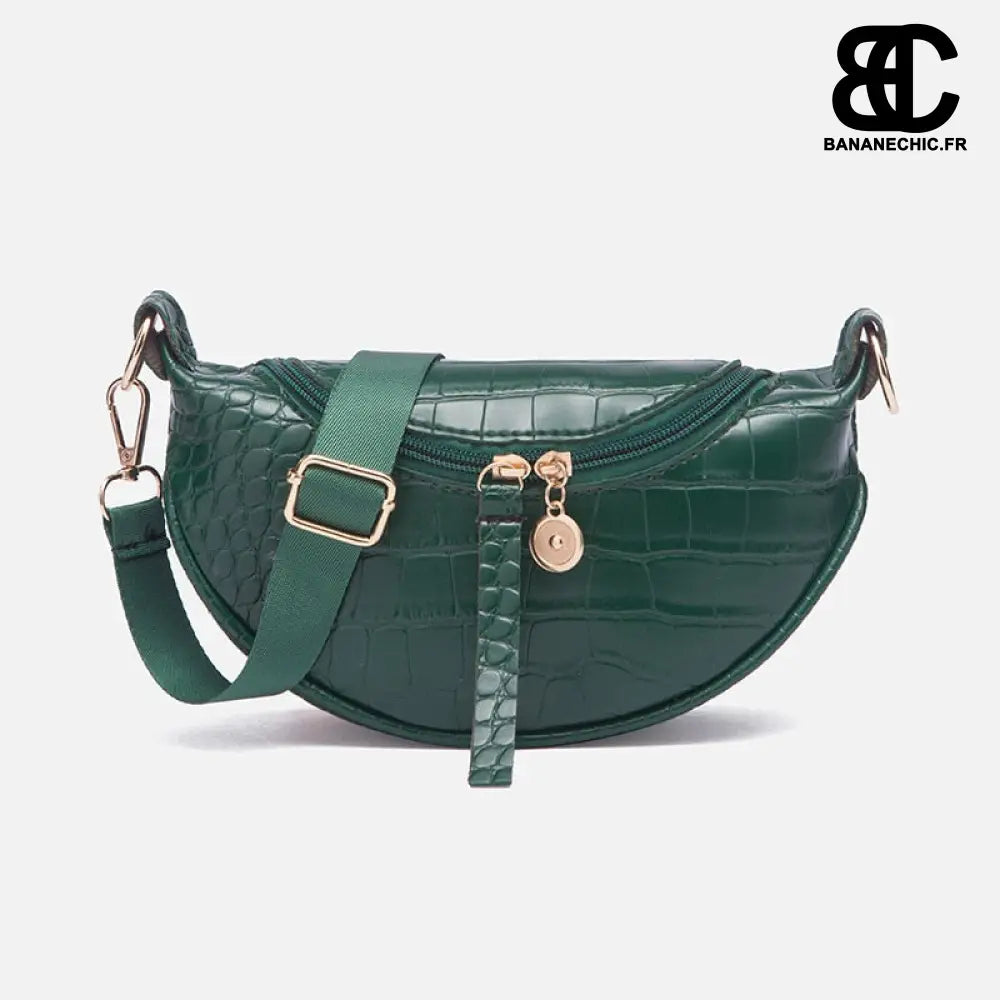 Sacoche banane en cuir chic femme - Green - Banane - Banane