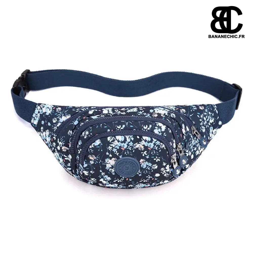 Sacoche Banane Imprimé Rétro Rose - Bleu rose - banane -