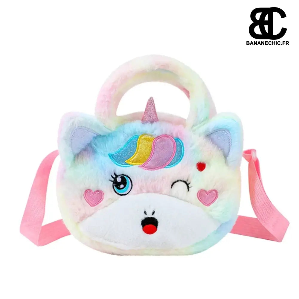 Sacoche bandoulière multicolore Kawai - Blanc - banane -