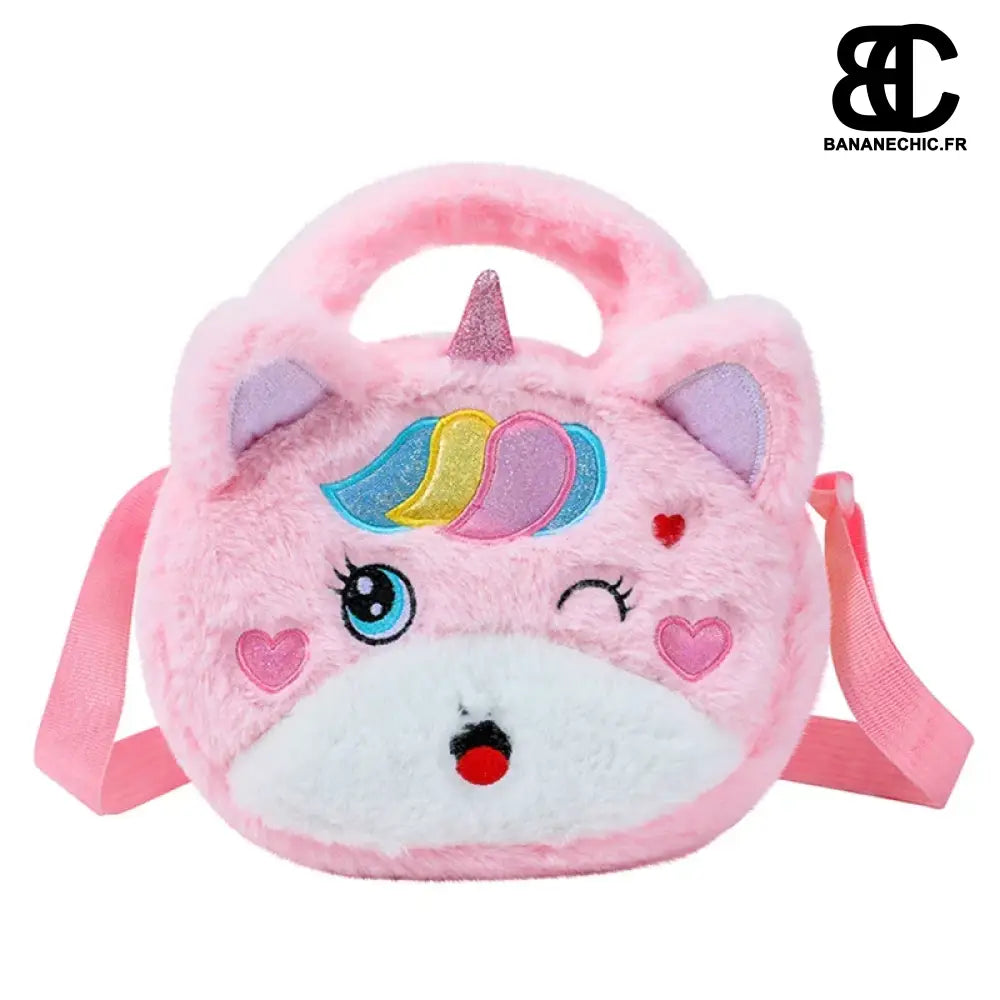 Sacoche bandoulière multicolore Kawai - Rose - banane -