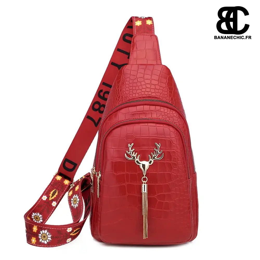 Sacoche bandoulière vert élégant - Rouge - banane - Banane