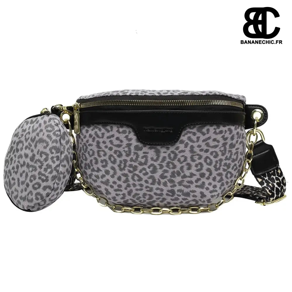 Sacoches banane femme léopard sauvage - Gris - banane -