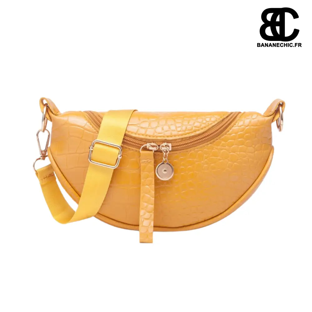 Sacoches en cuir femme - Jaune - Sac Banane - Banane Chic ™
