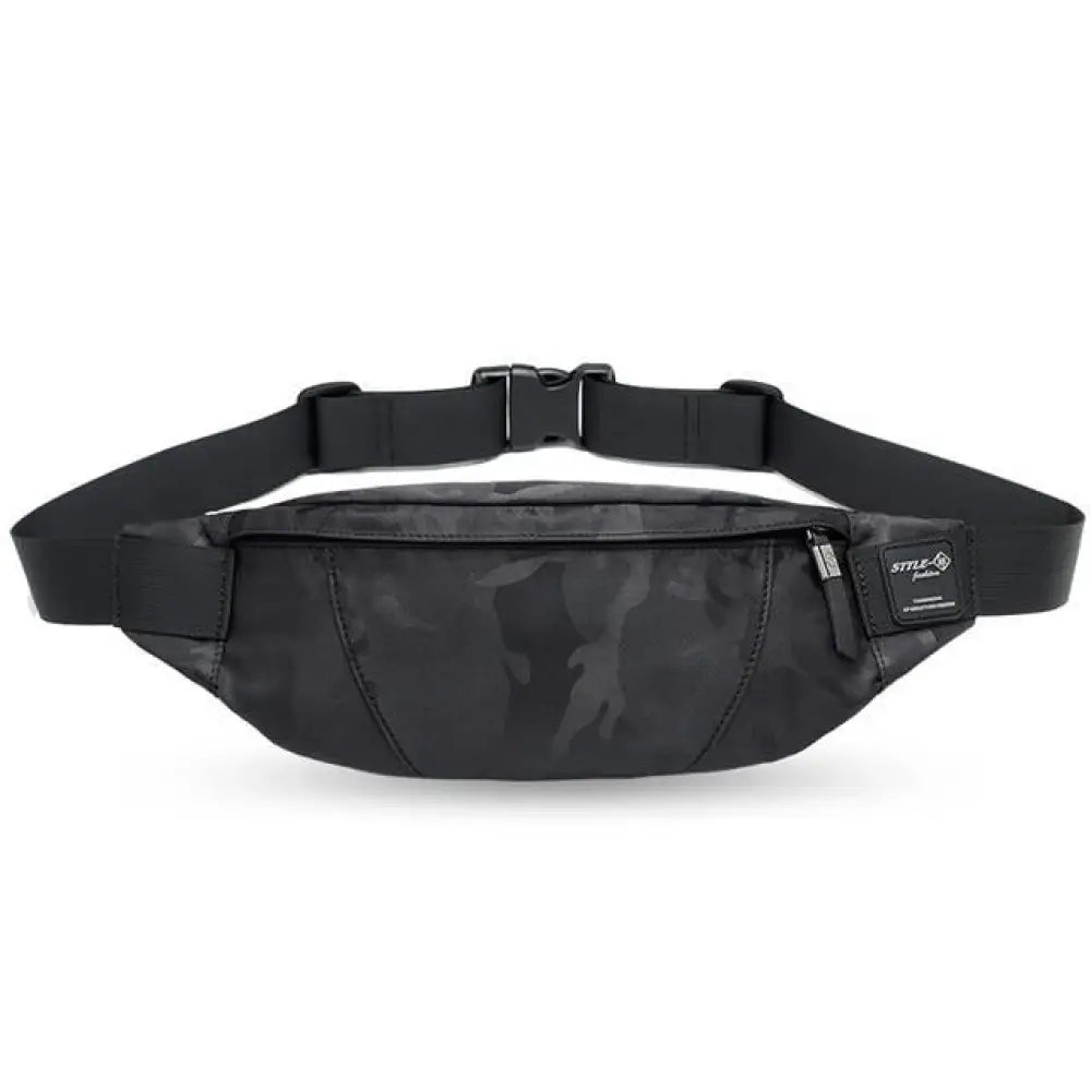 Sacochette banane homme trendy - Camouflage noir - Banane -