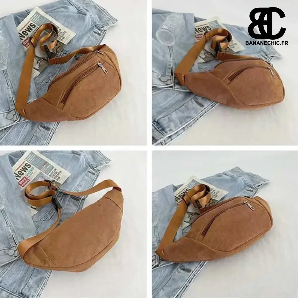 Velours Banane Mode Sacoche - Sac Banane - Banane Chic ™