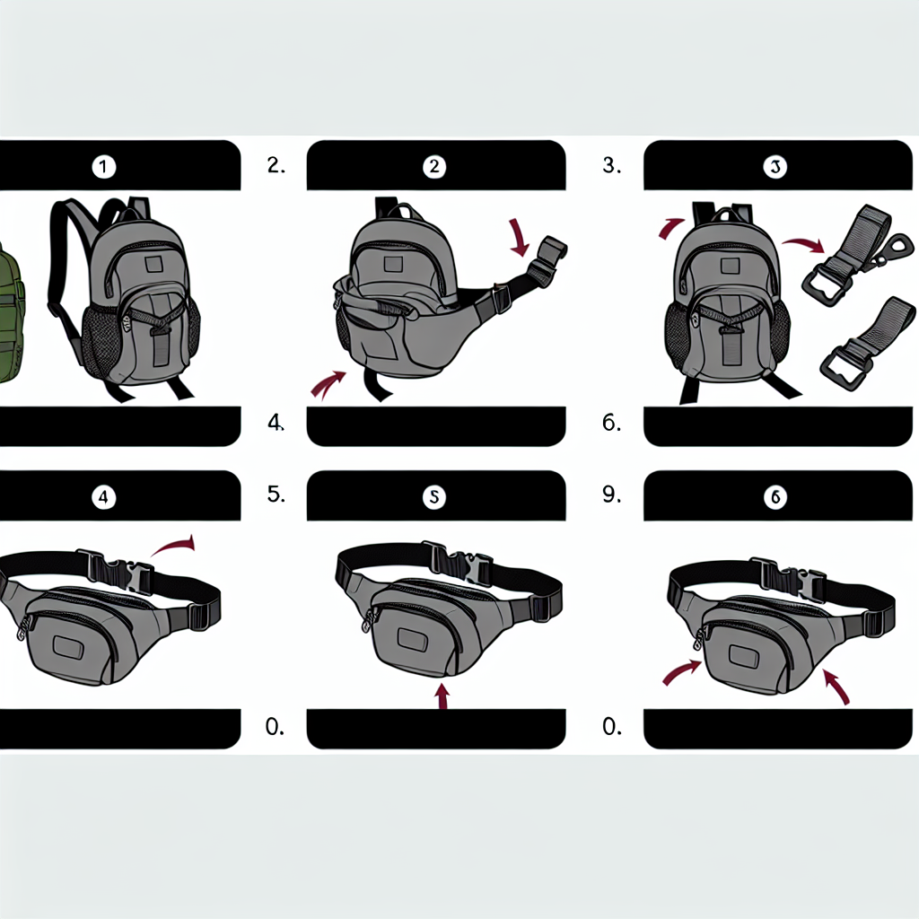 comment fixer un sac banane sur sac a dos