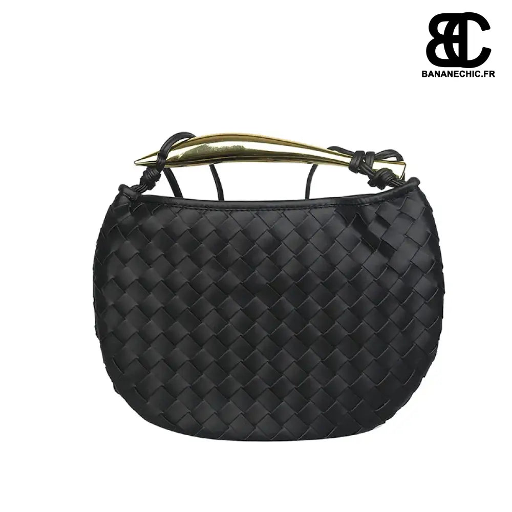 Banane bandoulière dorée élégante - Noir - banane - Banane