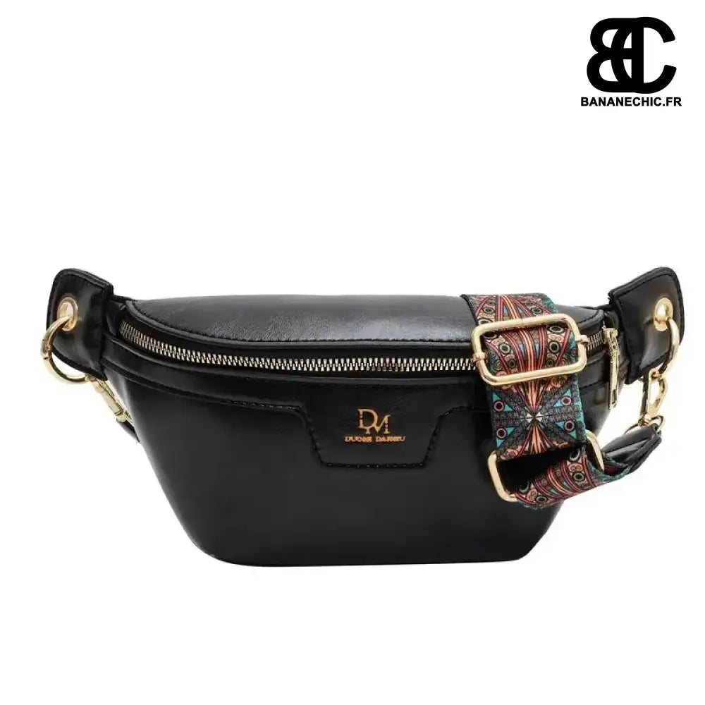 Banane Cuir Femme - Noir - Sac Banane - Banane Chic ™