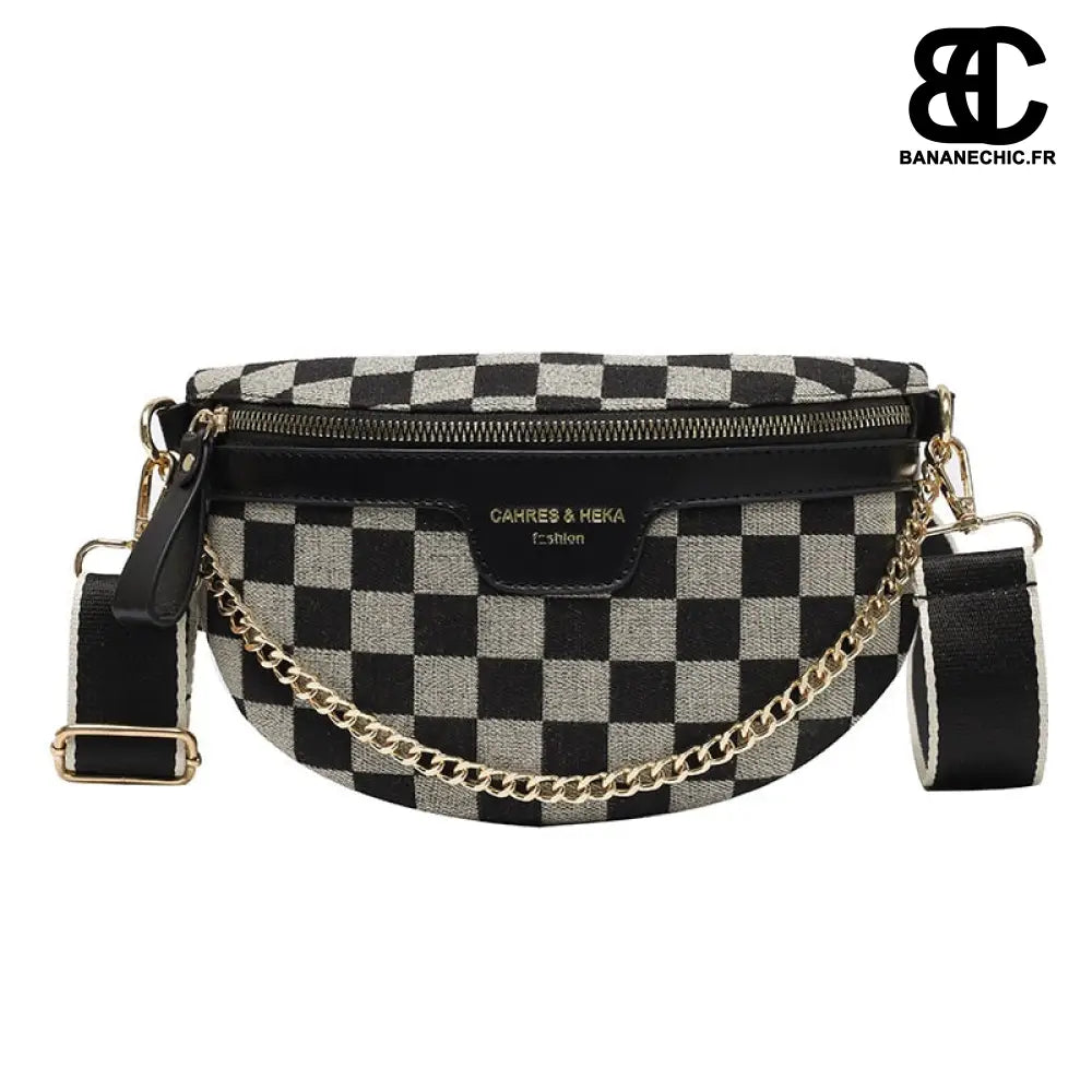 Chic sac banane damier - Noir - banane - Banane Chic ™