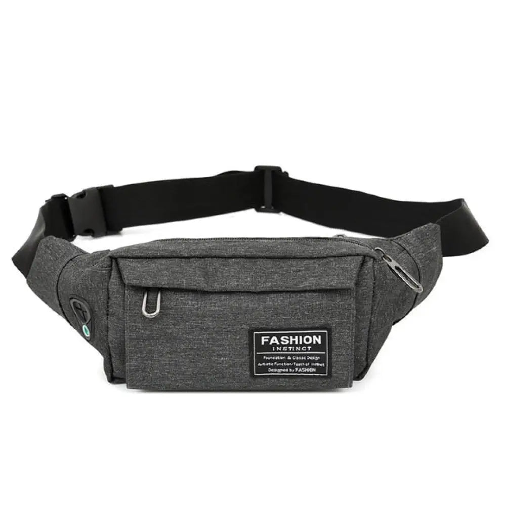 Mini sac banane homme tendance - Gris foncé - Banane -