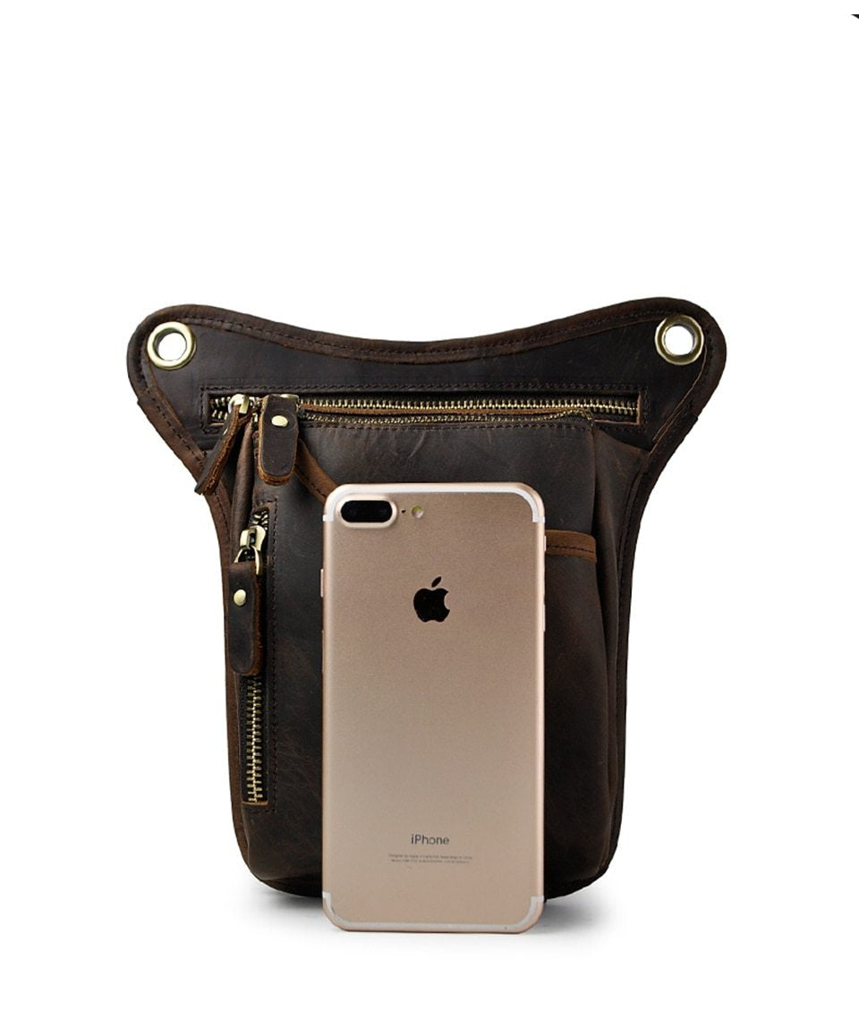 Sac Banane Sport en Cuir – Moto & Vélo, Style Urbain