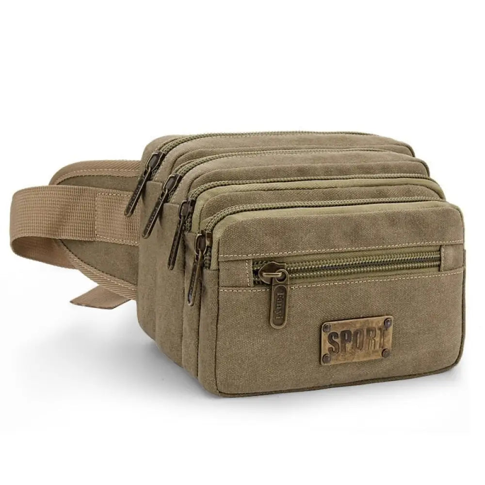 Sac banane 6 compartiments multi-rangements - Kaki - Banane