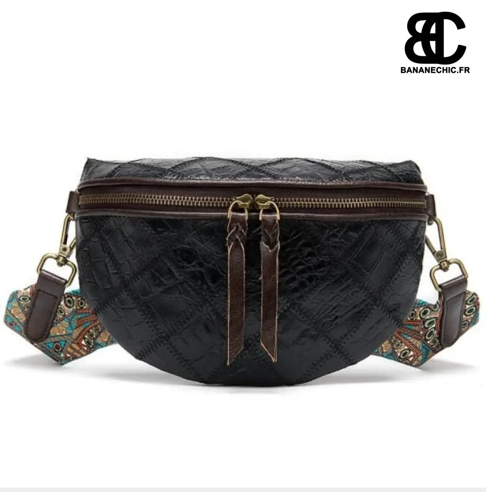 Sac banane à carreaux - Noir - Banane - Banane Chic ™