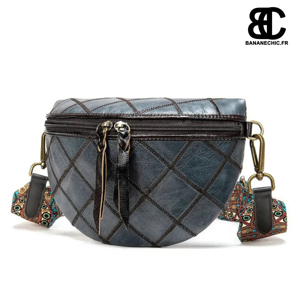 Sac banane à carreaux - Bleu - Banane - Banane Chic ™