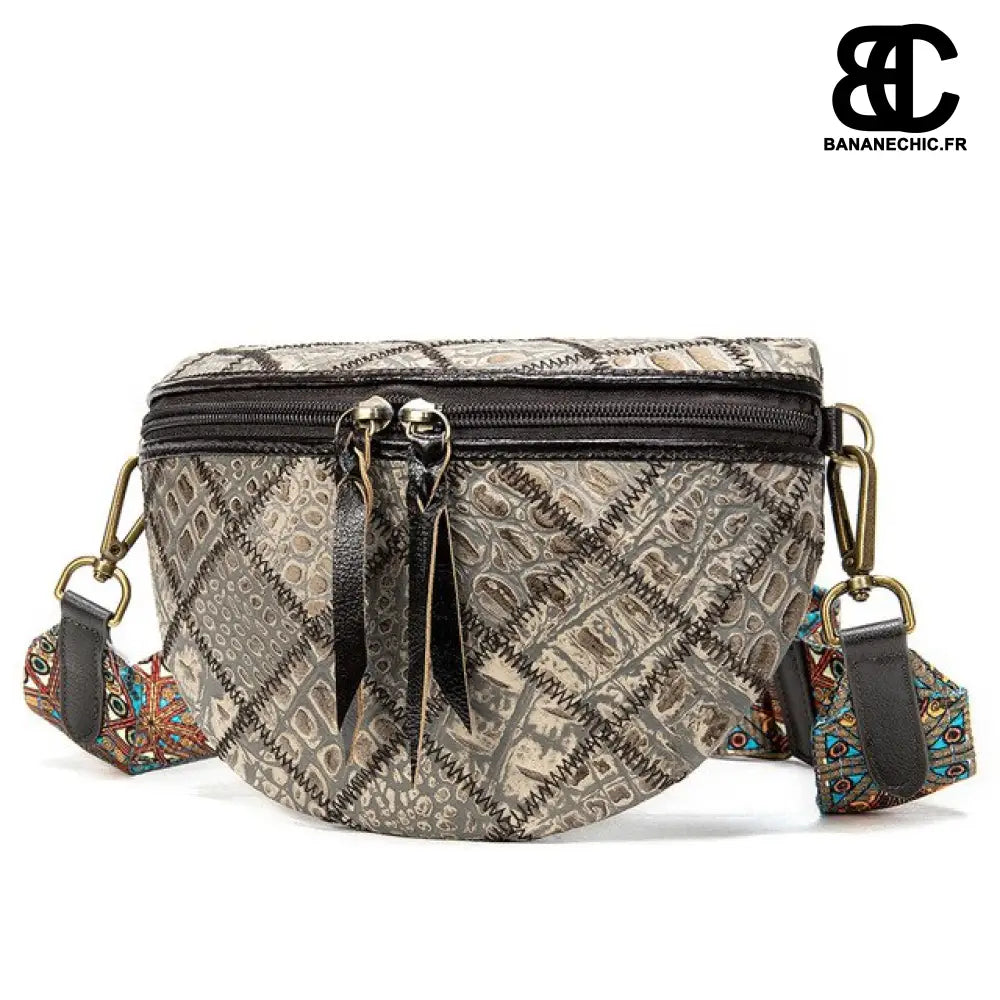 Sac banane à carreaux - Gris - Banane - Banane Chic ™