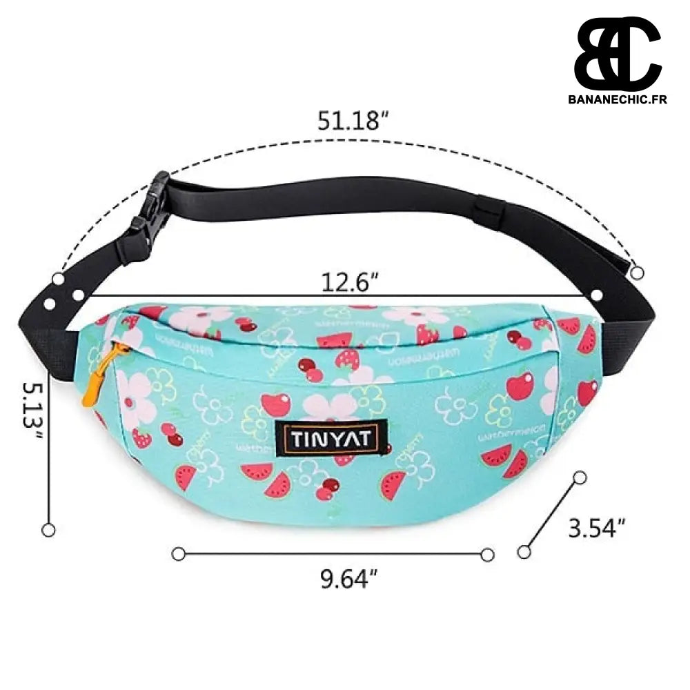 Sac banane ananas jaune fantaisie - Turquoise - Banane -