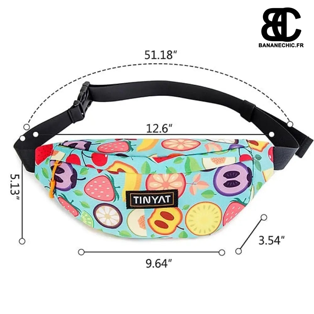 Sac banane ananas jaune fantaisie - Multicolor - Banane -