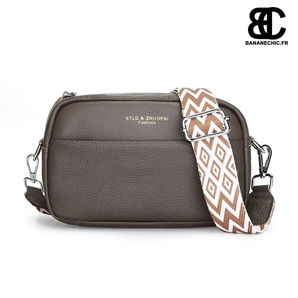 Sac Banane Bandoulière Femme Rose - Marron foncé - Sac