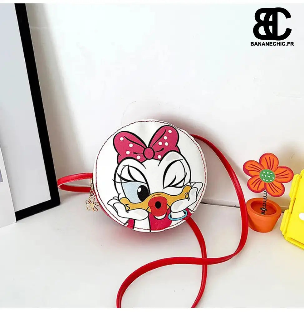 Sac Banane Bandoulière Rond Minnie Rose - 4 - banane -