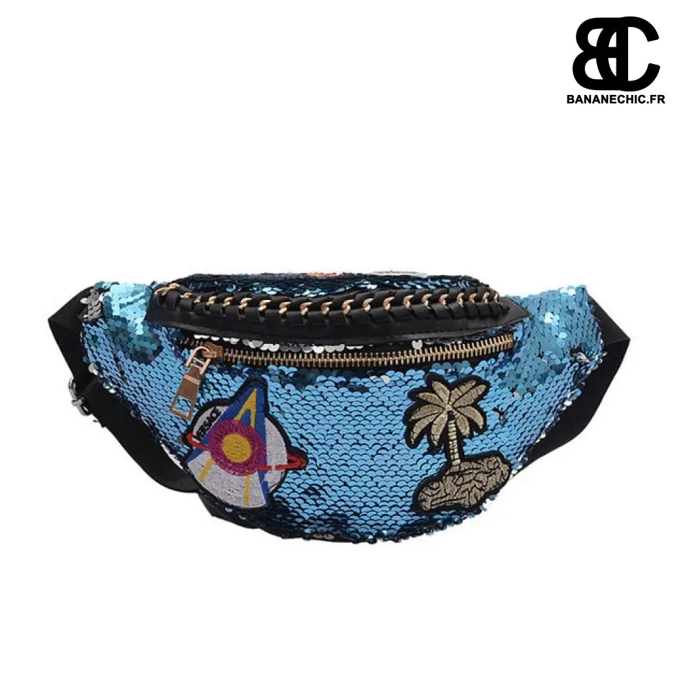 Sac banane beige grand - Bleu - Banane - Banane Chic ™