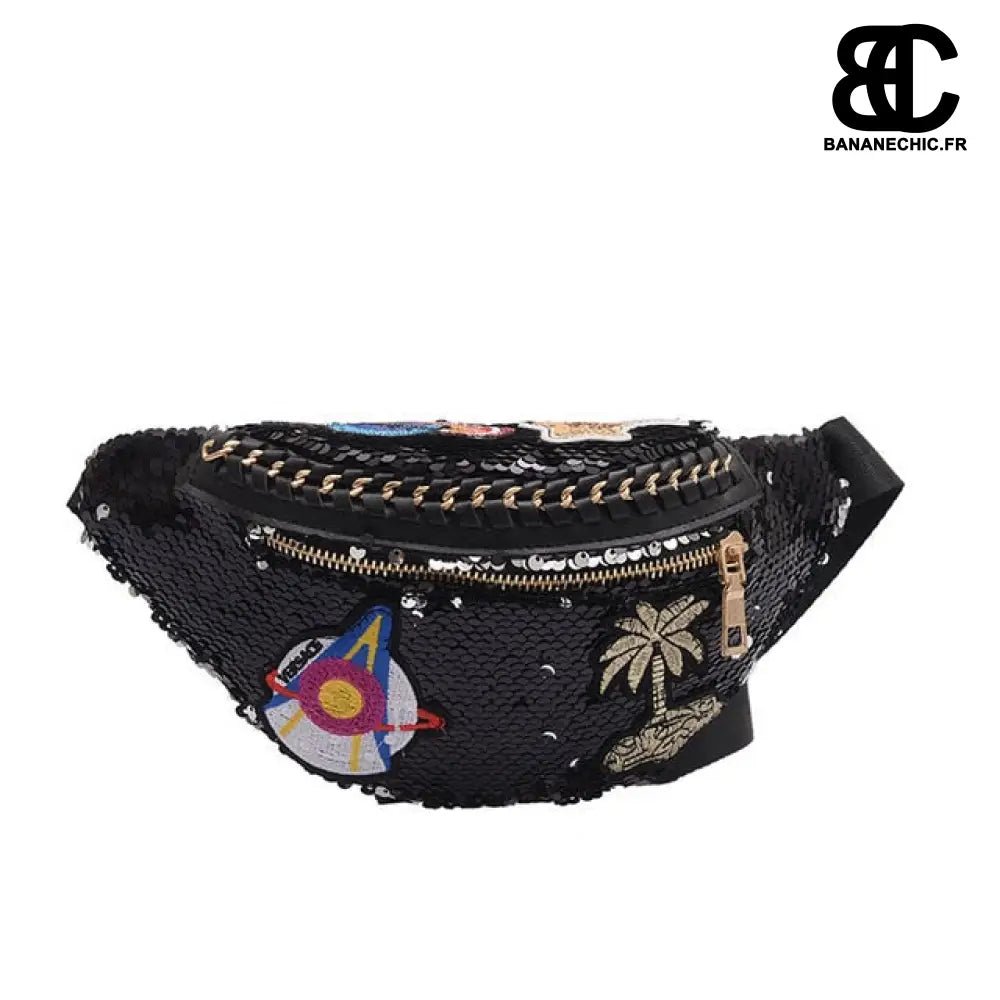 Sac banane beige grand - Noir - Banane - Banane Chic ™