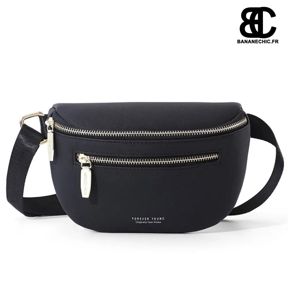 Sac banane beige pour femme - Noir - Banane - Banane Chic ™