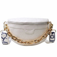 Sac Banane Blanc en Simili Cuir Femme