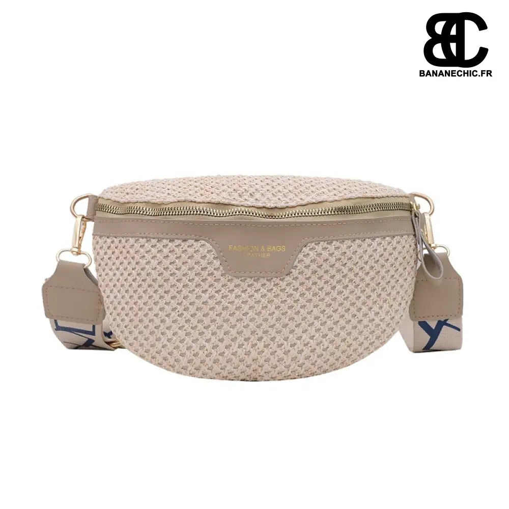 Sac banane blanc tricot mode - Blanc - banane - Banane Chic