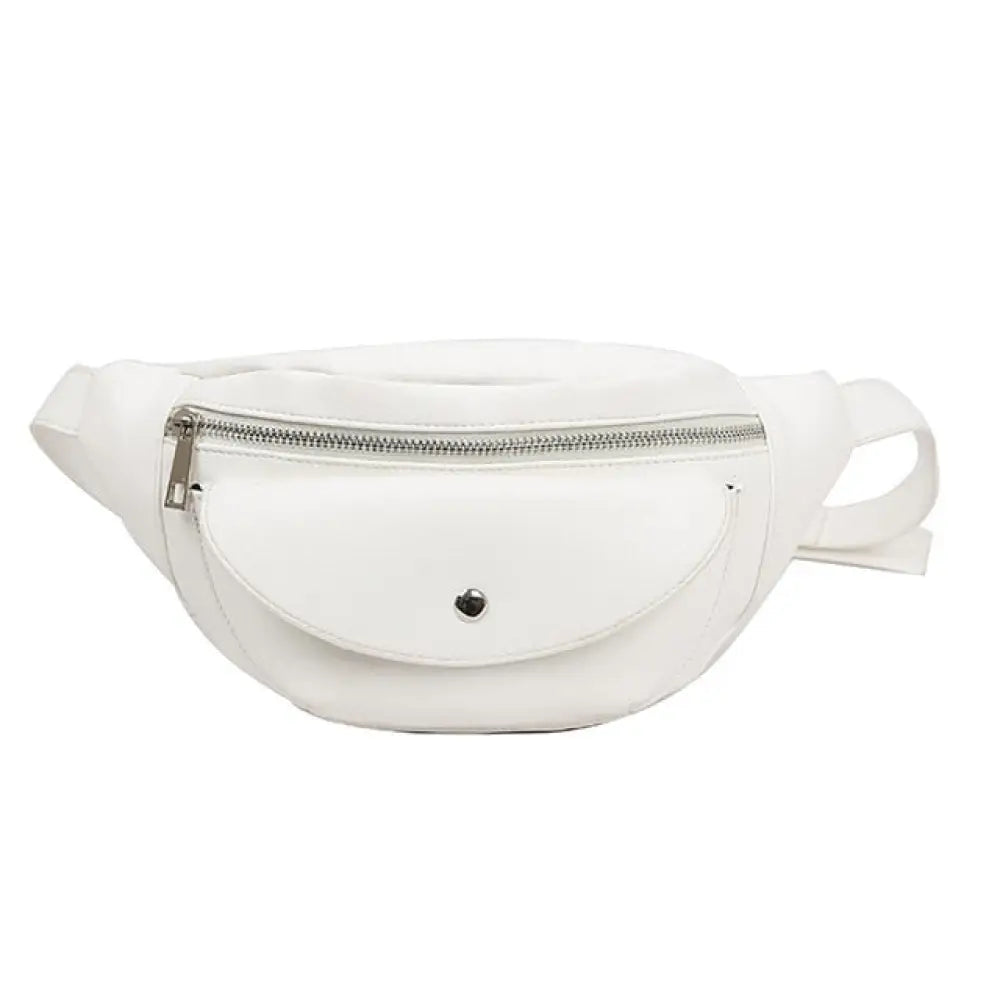 Sac banane blanche en cuir - Blanc - Banane - Banane Chic ™