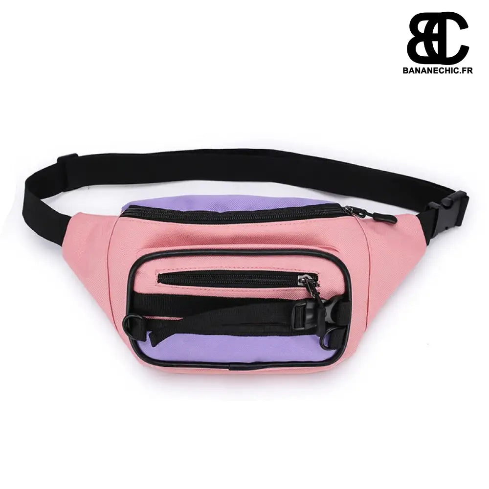 Sac banane bleu femme en tissu - Rose - Banane - Banane Chic