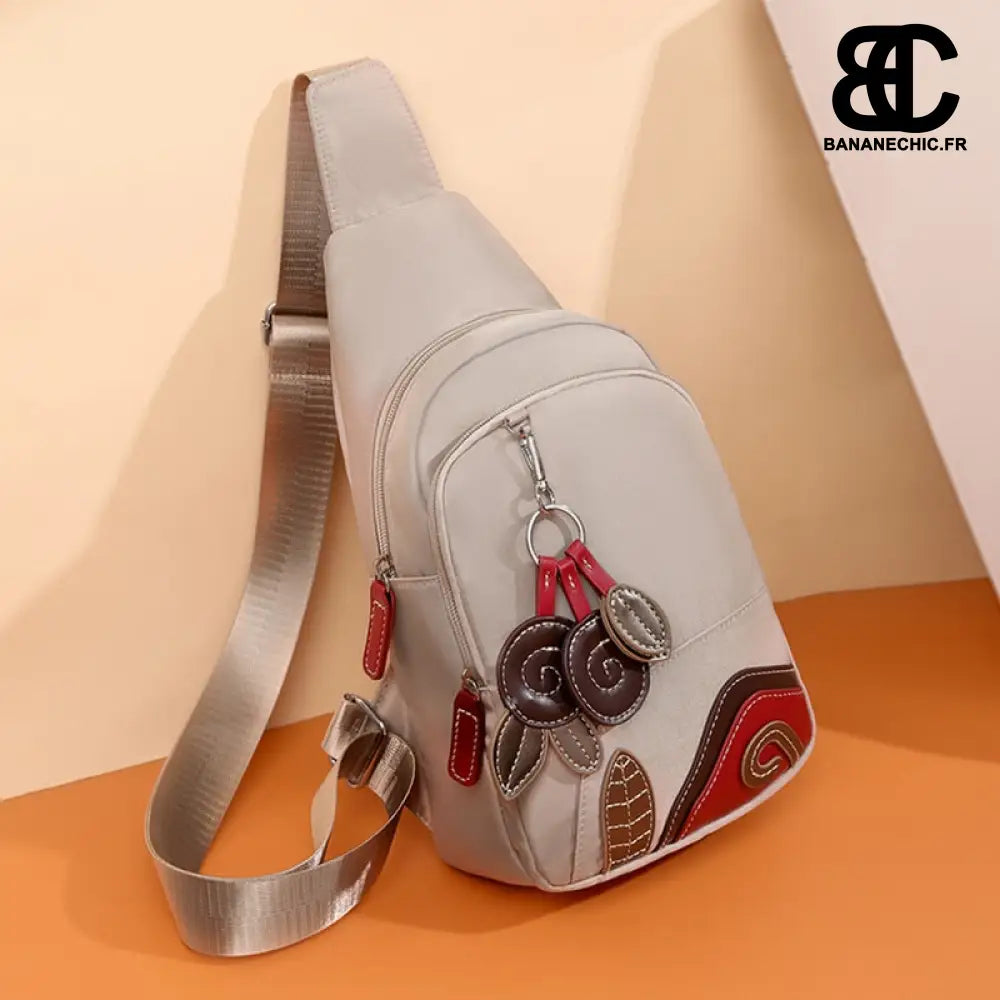 Sac Banane Bohème Bandoulière - Cuir - Beige - banane -