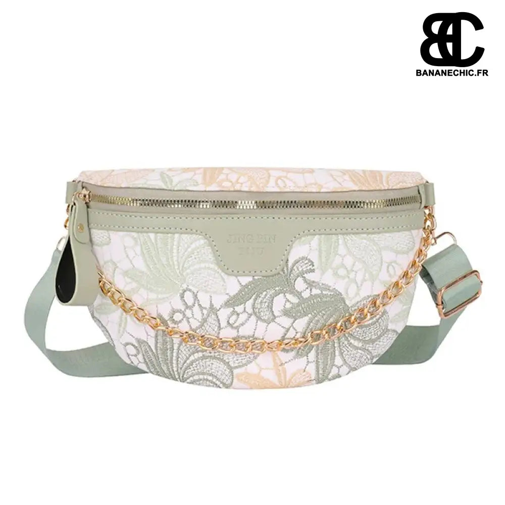 Sac banane brodé tendance - Vert - banane - Banane Chic ™