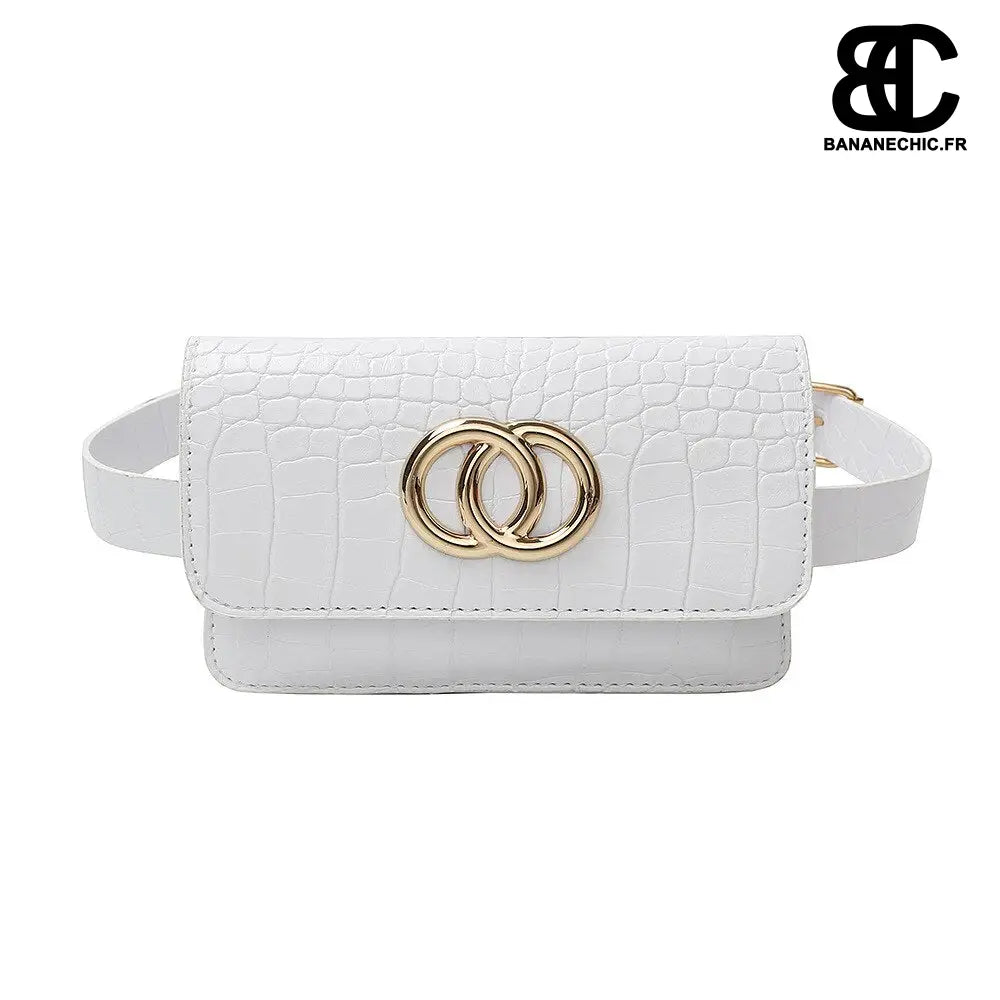 Sac banane ceinture anneau fashion - Blanc - Banane - Banane