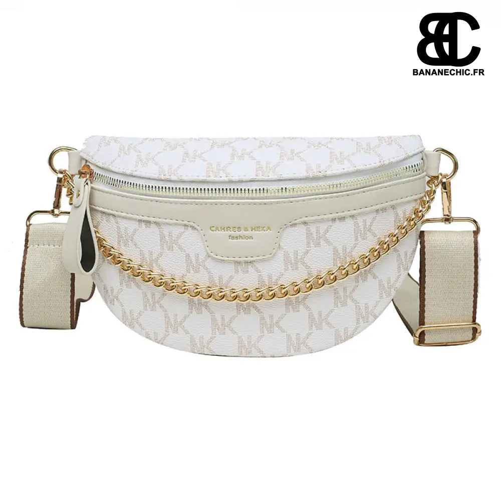 Sac Banane Chic Damier Café - Blanc - Banane - Banane Chic ™
